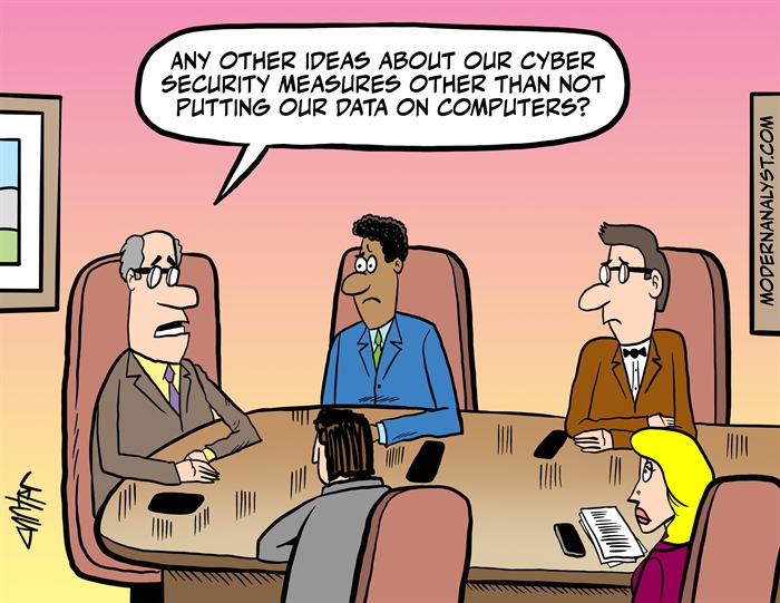 Humor - Cartoon: Cybersecurity Measures